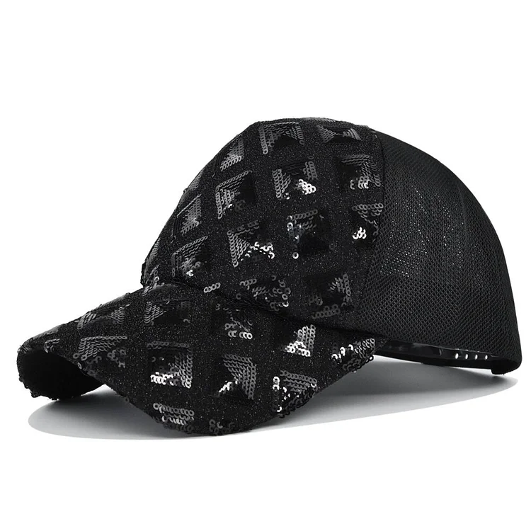 Sequin Breathable Baseball Cap Korean Style Trendy Summer Sun Hat Ins Sun Protection For Men And Women Sun-Poof Peaked Cap