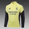 2025/2026 Real Madrid Half-Pull Training Suit Pale Yellow Football Shirt 1:1 Thai Quality Set