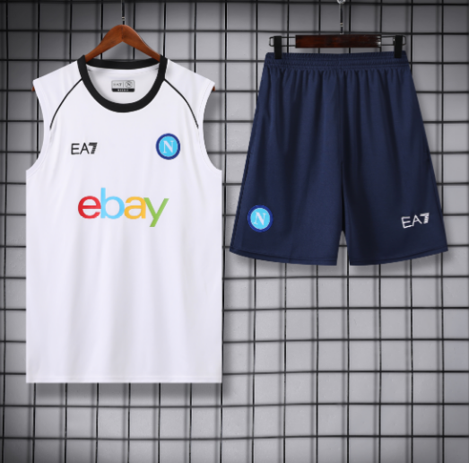 23/24 Naples Napoli Training Kit Vest White Football Shirt Thai Quality
