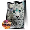 【Clearance Sale】White Tiger-Partial Special Shaped Diamond Painting 30*40CM