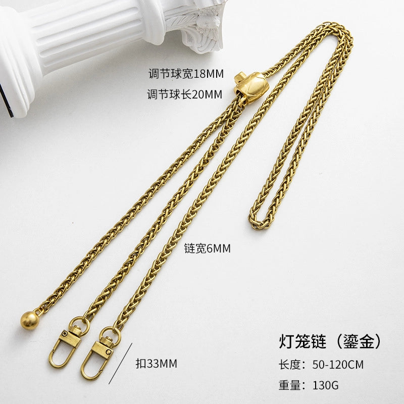 5 Pieces Alloy Solid Color Bag Chain Bag Straps