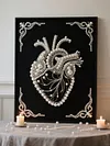 uk.everydayedeals DIY Pearl Painting With Frame - Handmade Self-Adhesive Pearls - Heart(30*40cm)