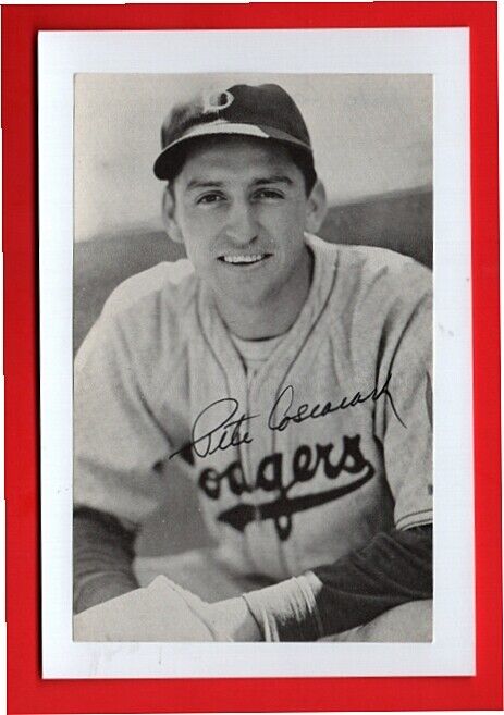 1938/41 PETE COSCARART-BROOKLYN DODGERS AUTOGRAPHED 4X6 Photo Poster painting-d.2002