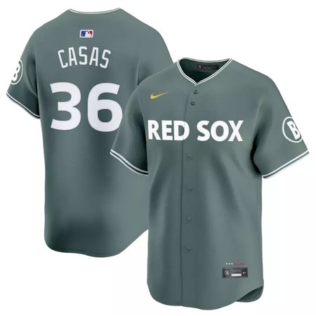 Men's Boston Red Sox #36 Triston Casas  Green 2025 City Connect Limited Player Jersey