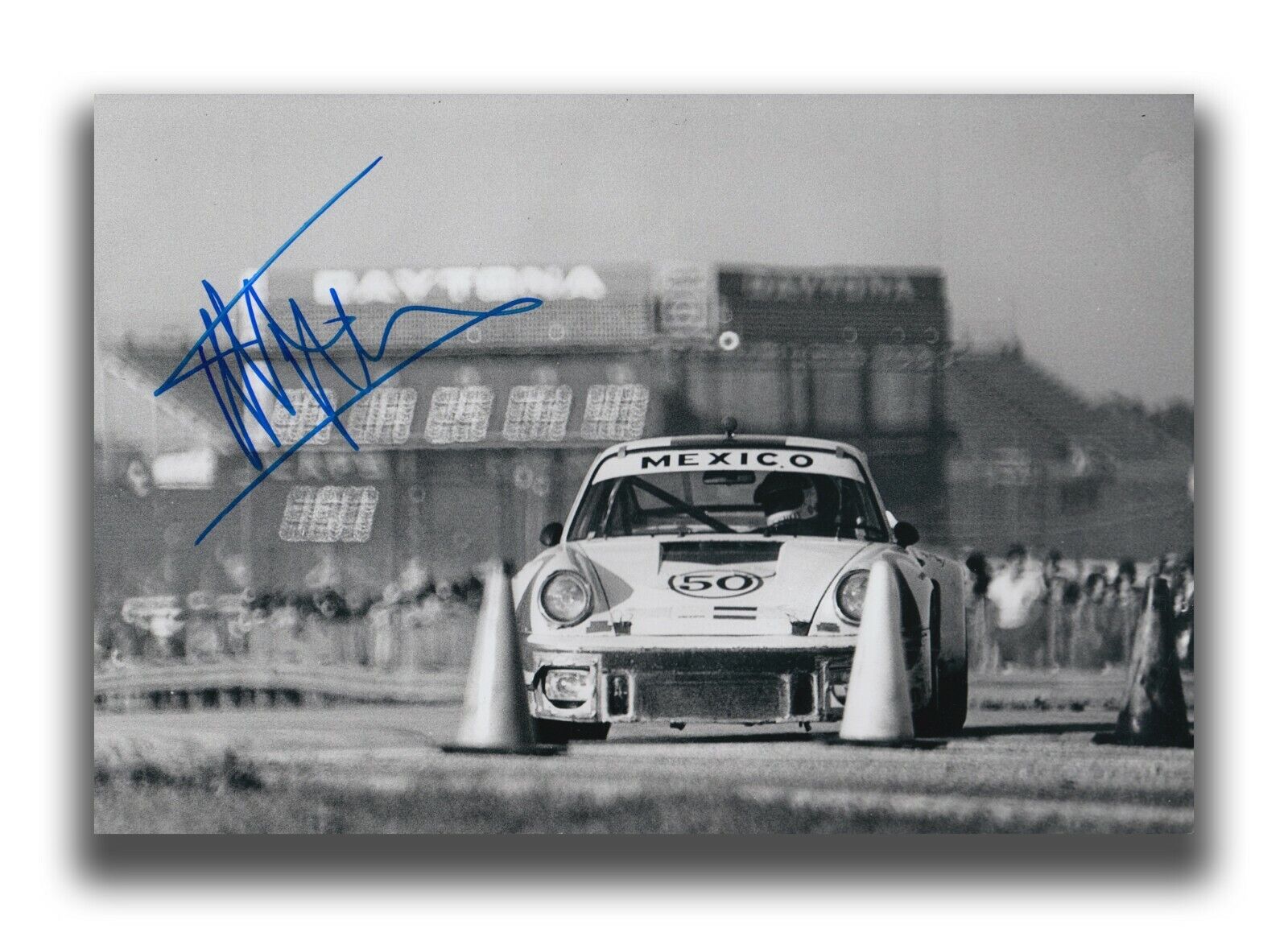 HECTOR REBAQUE HAND SIGNED 12X8 Photo Poster painting - LE MANS AUTOGRAPH - PORSCHE.