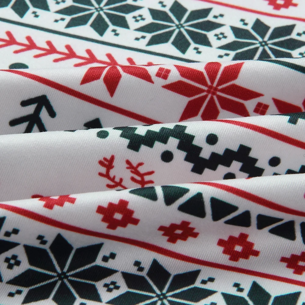 Christmas Tree and Reindeer Patterned Family Matching Pajamas Sets(with Pet Dog Clothes)