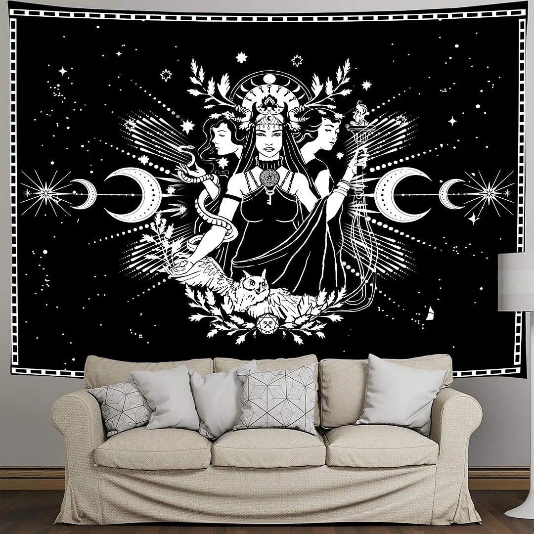 Witchcraft Tarot Tapestry Psychedelic Wall Hanging Carpets Polyester Fabric Hippie Boho India Decor Gypsy Mandala Blankets Budha