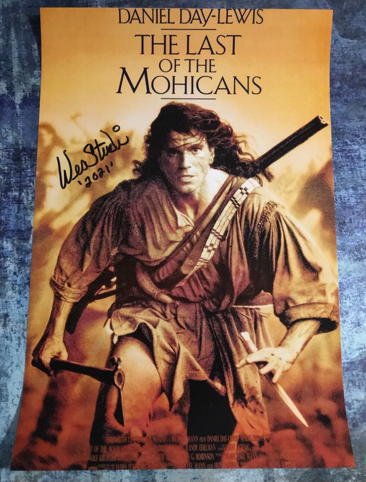 GFA The Last of the Mohicans Movie * WES STUDI * Signed 12x18 Photo Poster painting W2 COA