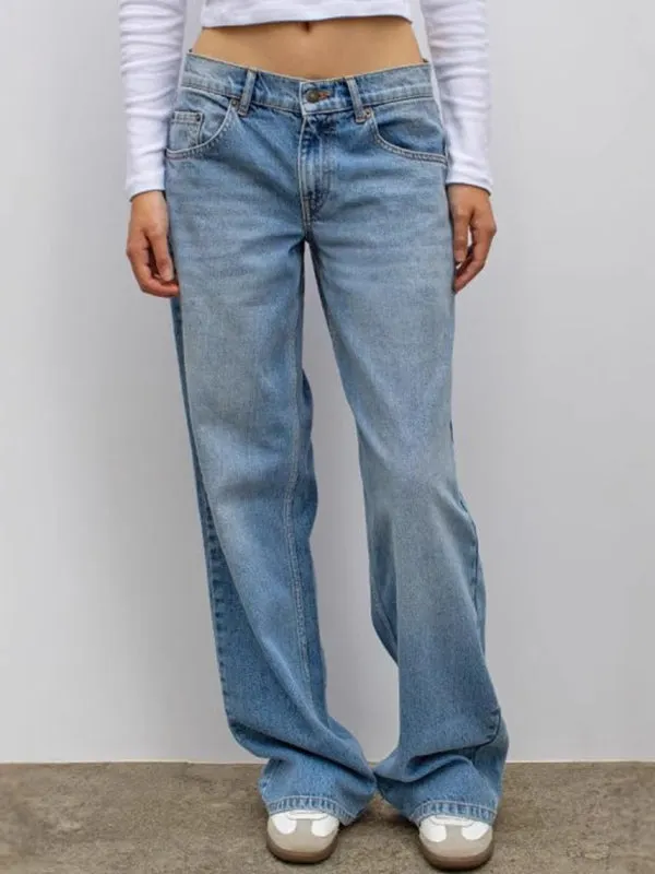 Brownm Retro Leoparden Print Stern Boyfriend Jeans