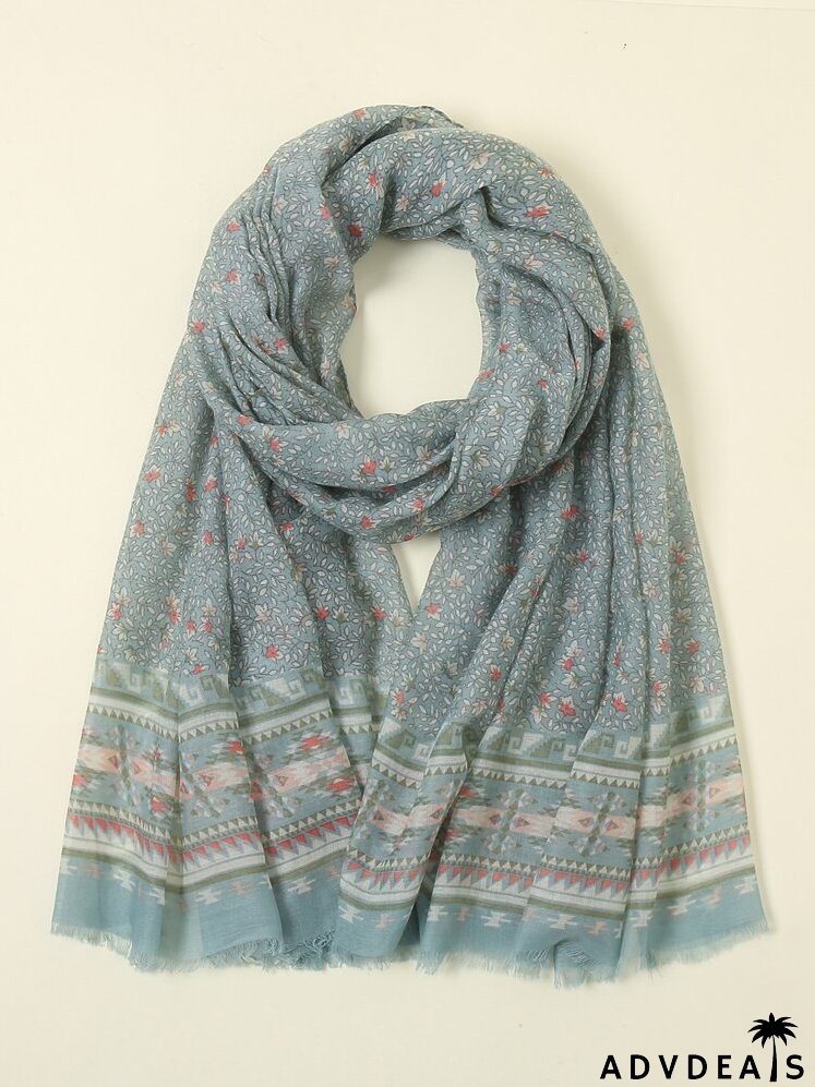 Flower Print Scarf