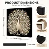 (30x30cm)Peacock DIY Pearl Painting Art With Inner Frame Handmade Pearl Material Art Kit Living Room Decor