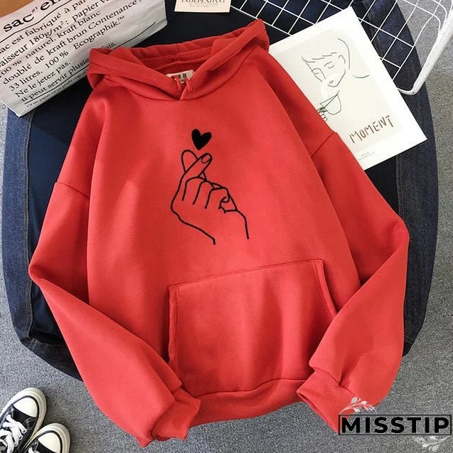 Unique Fleece-lined Hoodie Unisex Wear Loose Sweaters