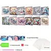 12pcs Diamond Painting Love and Peace Greeting Card Set with Envelope Daily Wishing Cards for Birthdays Thanksgiving & Special Occasion