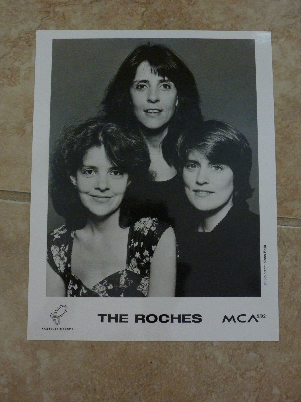 The Roches 1992 8x10 B&W Publicity Picture Promo Photo Poster painting