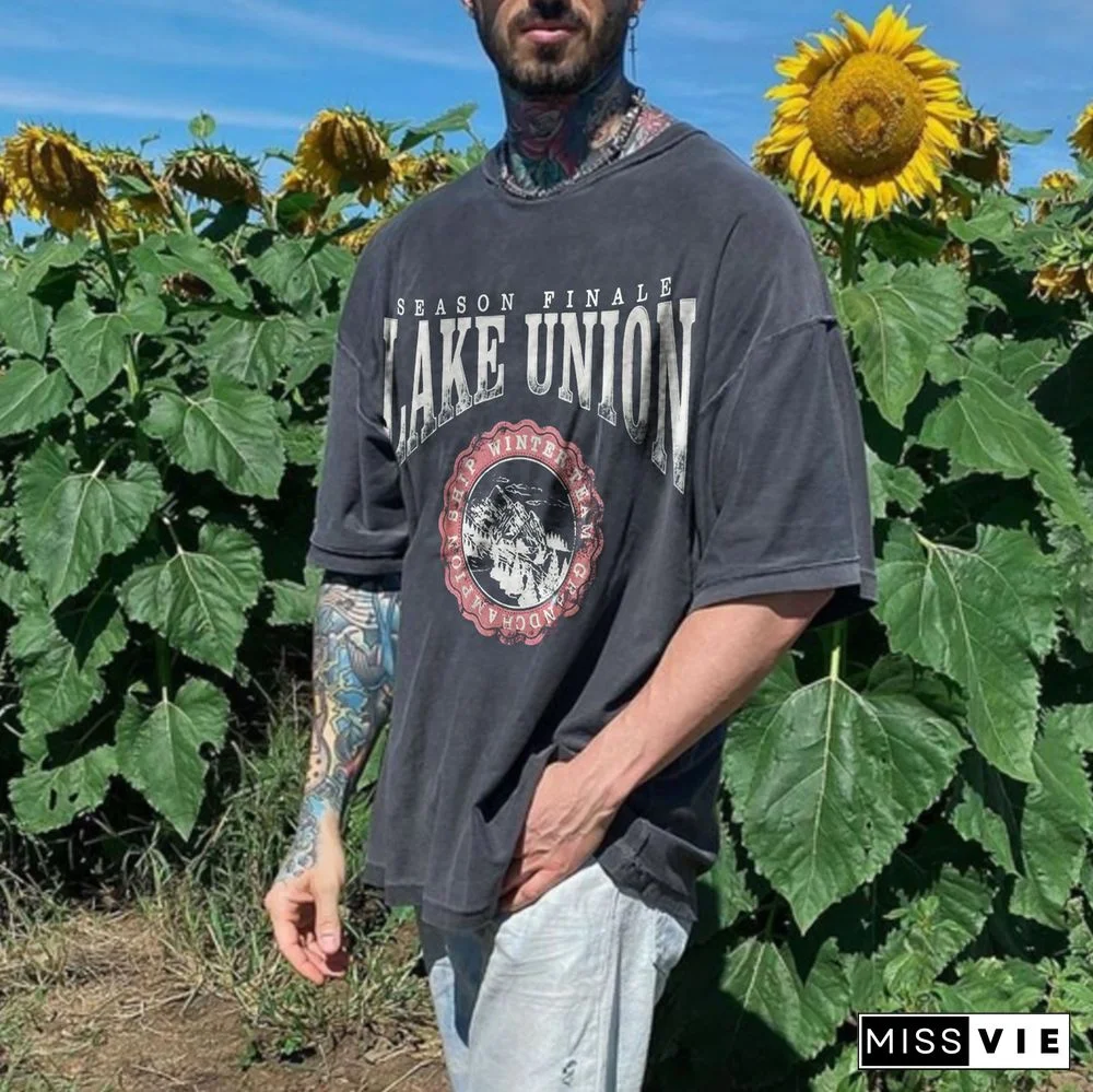 Vintage Oversized Lake Union Men's T-Shirt