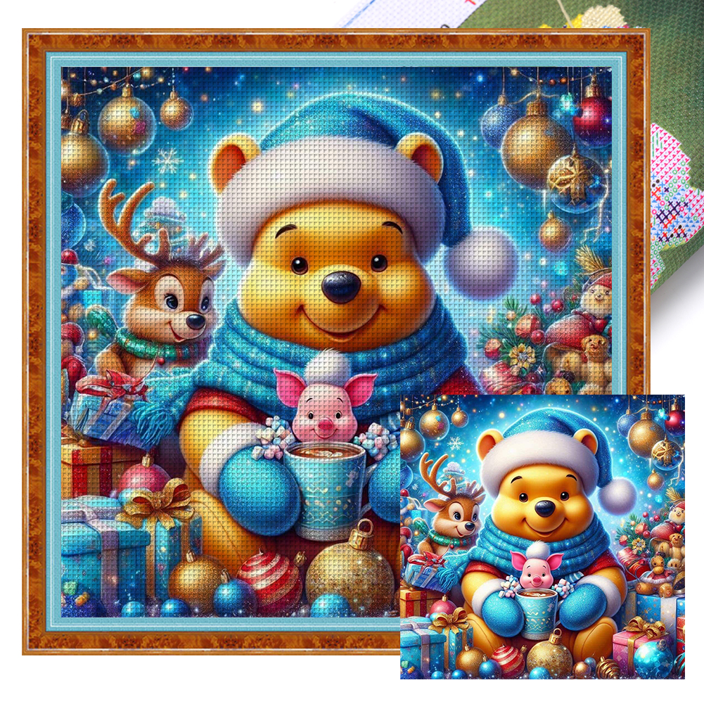 Winnie The Pooh Full 11CT Pre-stamped Canvas(40*40cm) Cross Stitch
