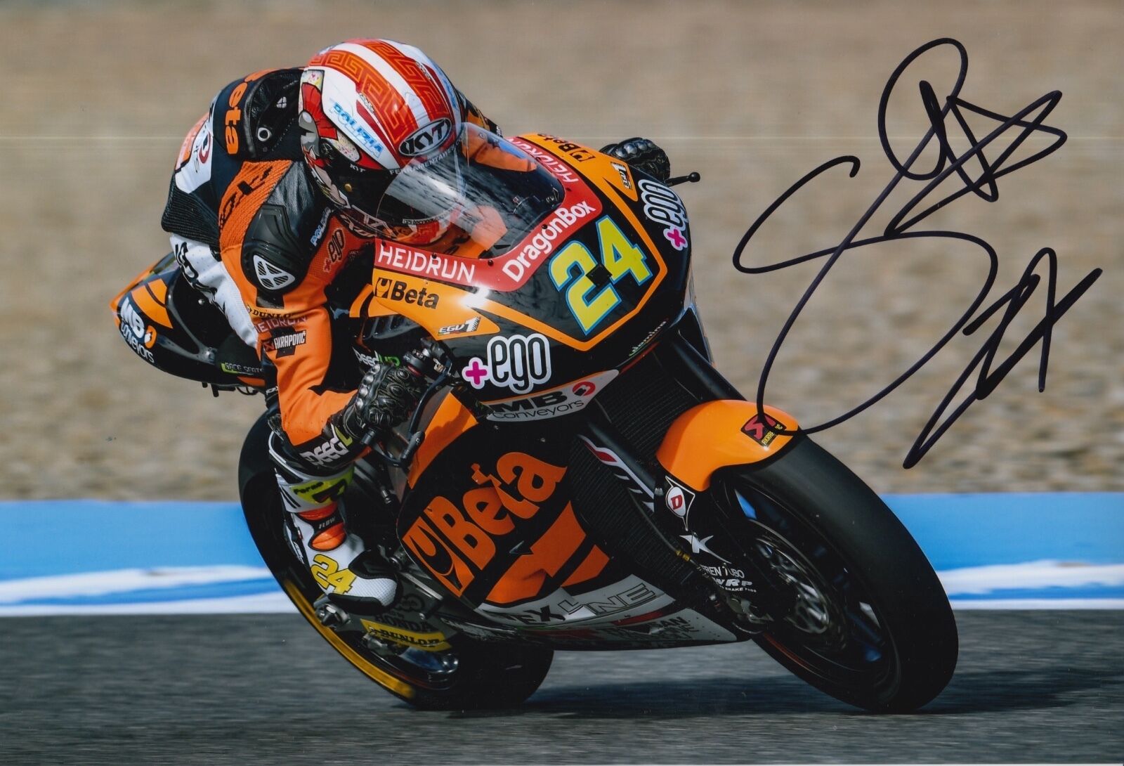 Simone Corsi Hand Signed 12x8 Photo Poster painting Speed Up Racing 2016 Moto2 MOTOGP 4.