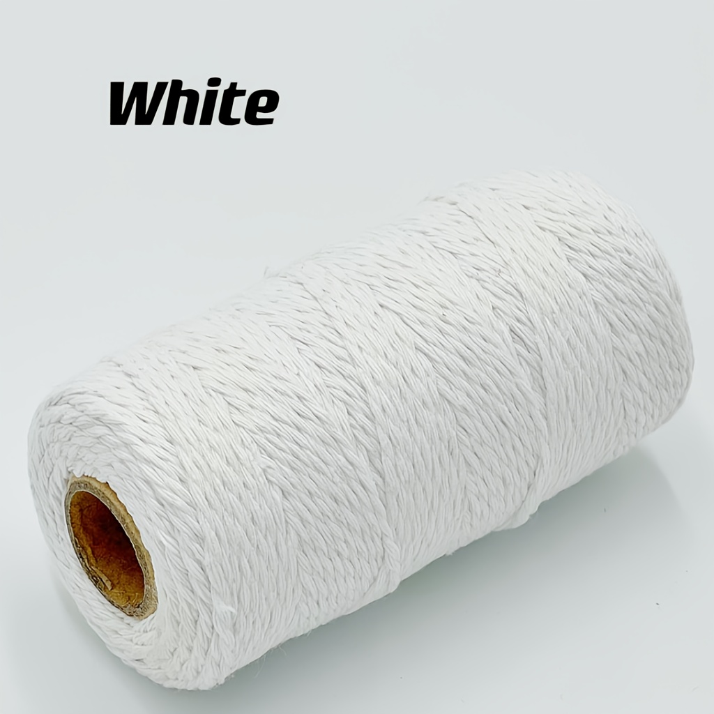 100yd Double Color Cotton Macrame Cords - Festive Decorative Rope for Crafting Magic - Perfect for Weaving Carpets, Tapestries, Rugs, Blankets & Patterns - Soft & Durable