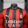 2025/2026 Long Sleeve Player Version AC Milan Home Football Shirt 1:1 Thai Quality