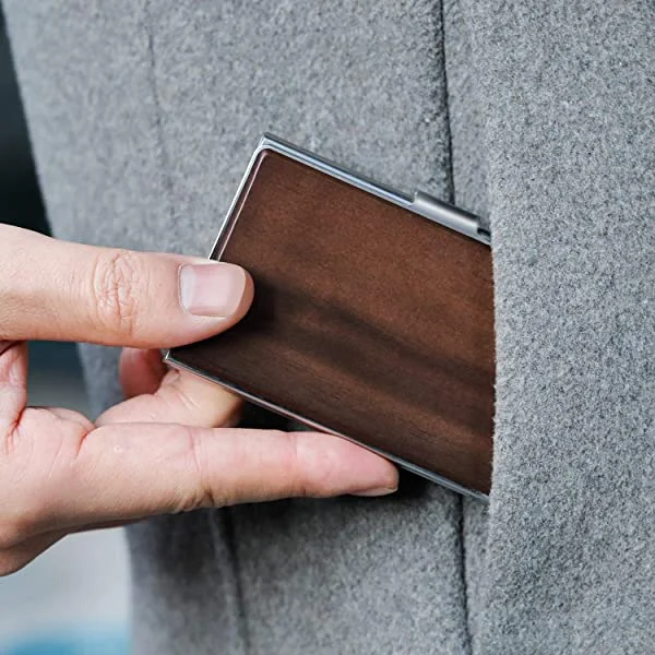 Slim Leather Business Card Holder