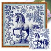 (Multi-Style) Blue And White Porcelain Animal-11CT Stamped Cross Stitch 40*40cm