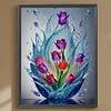 Wassertropfen Blumen - runder Bohrer Diamantmalerei - 30*40cm