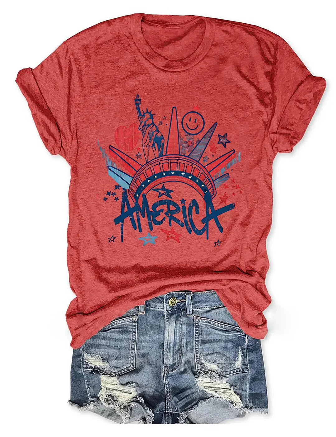 4th Of July Statue Of Liberty T-shirt