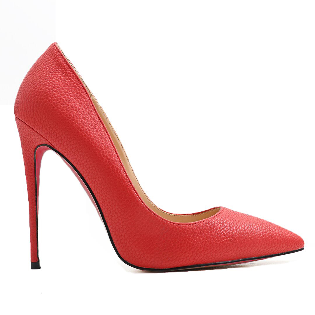 120mm Pattern Look Heels Party Red Line Pumps-vocosishoes