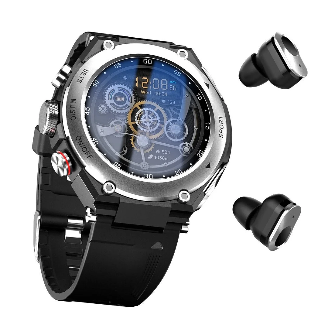 Turarn™ - Sports Smartwatch with Wireless Earphones (Works with iPhone & Android)