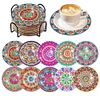 8pcs Mandala DIY Diamond Painting Wooden Coasters