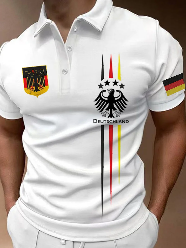 Men's Deutschland Printed Hemd und Shorts Shirt