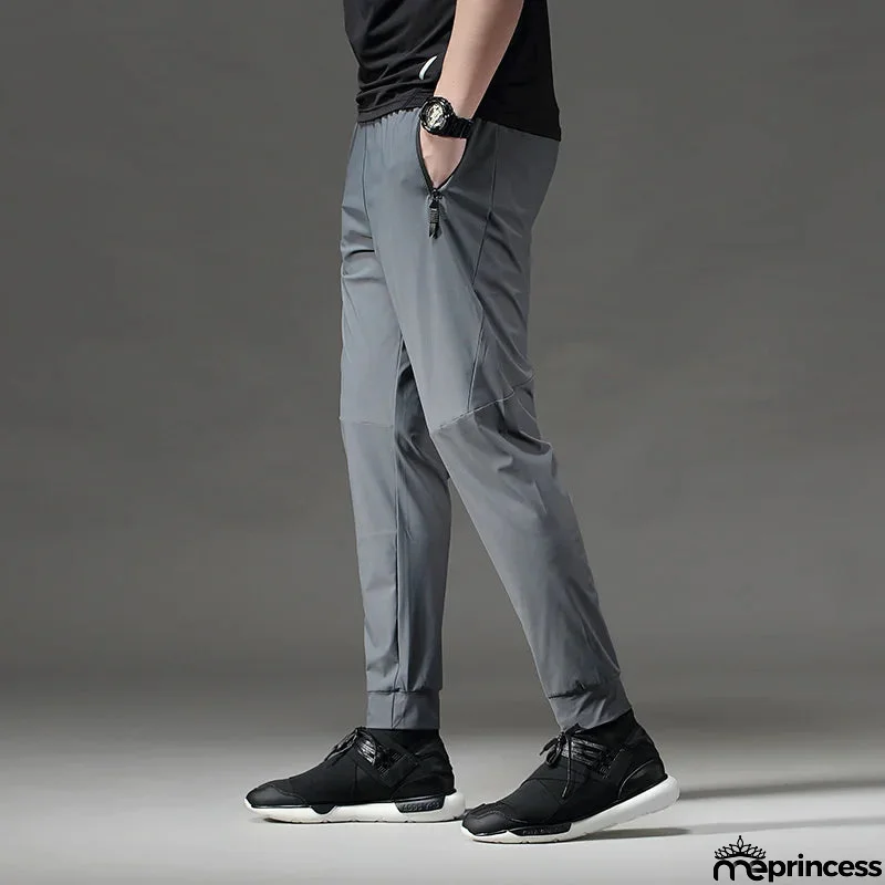Men's Polyester Drawstring Closure Sweatpants Gymwear Trousers