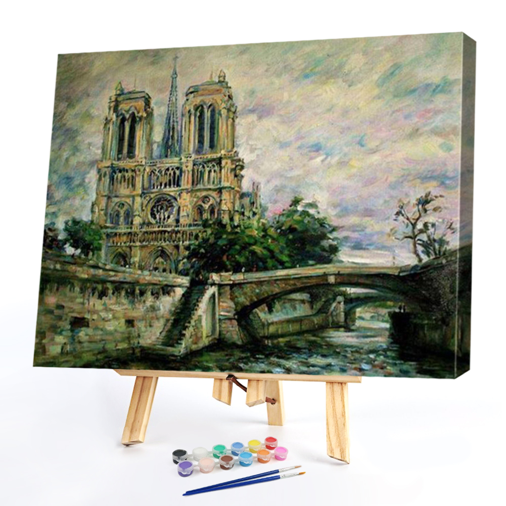 

40*50CM Paint By Numbers-Old Castle, 501 Original