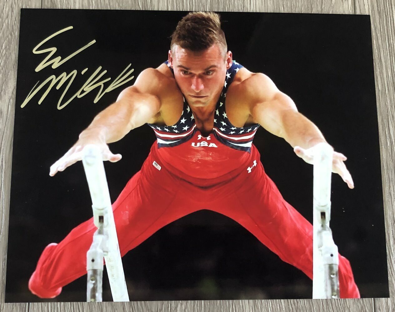 SAM MIKULAK USA MEN'S GYMNASTICS SIGNED AUTOGRAPH 8x10 Photo Poster painting H w/EXACT PROOF