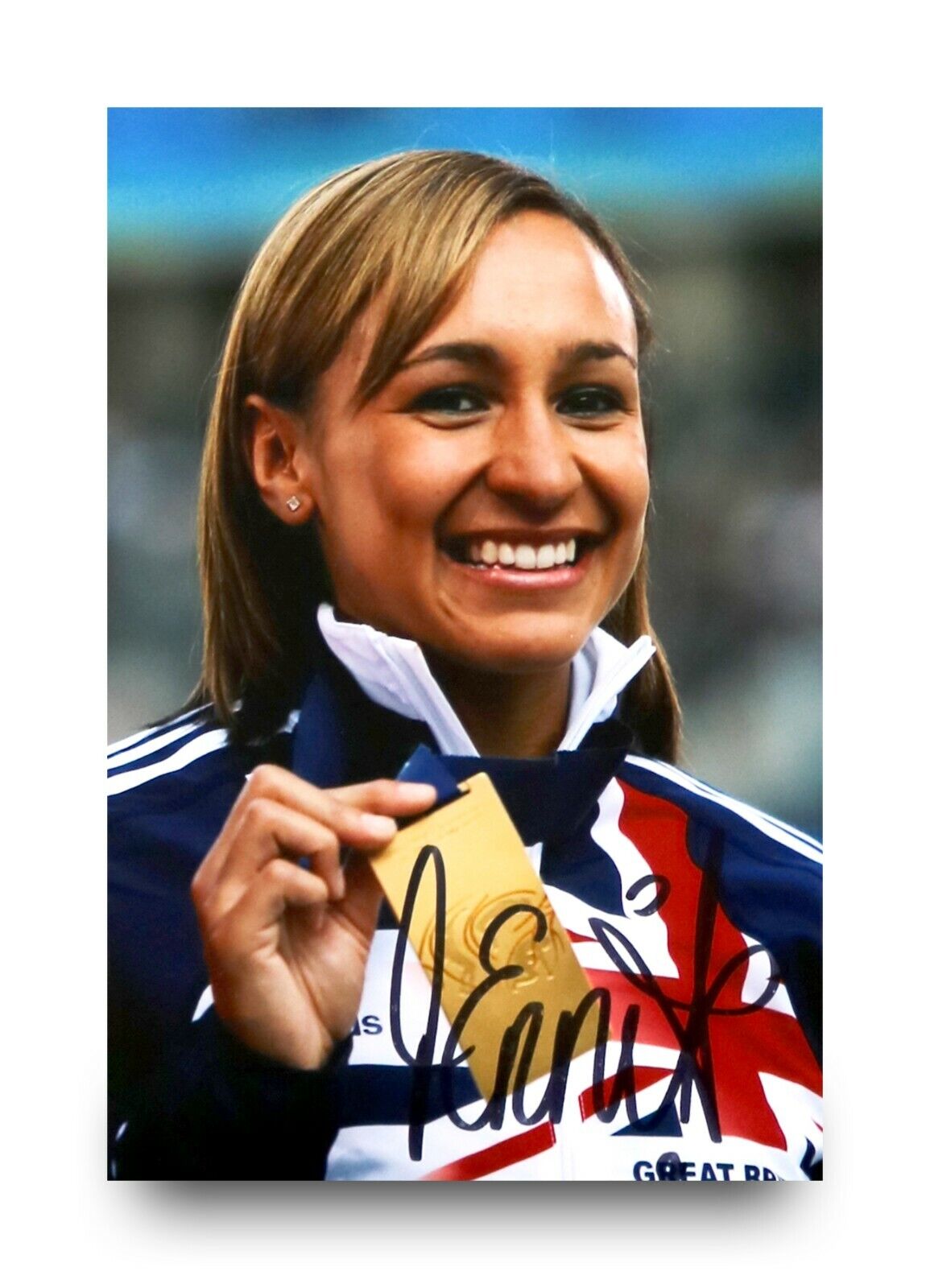 Jessica Ennis-Hill Signed 6x4 Photo Poster painting Heptathlon Olympic Champion Autograph + COA