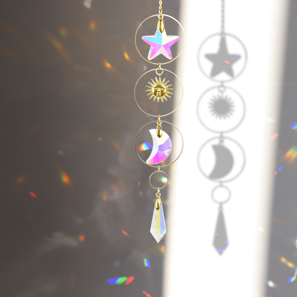 

Star Moon - Art Crystal Suncatcher, 501 Original