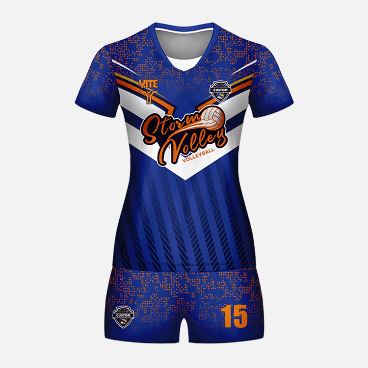 YITE | WP25-006-White  And Blue Volleyball  Uniforms