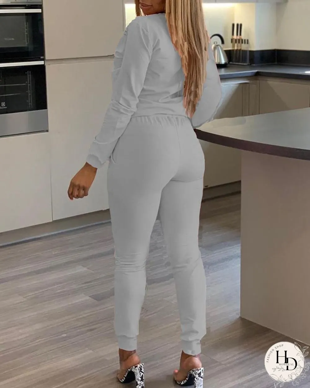 Mouth Pattern Ribbed Tracksuit P13492
