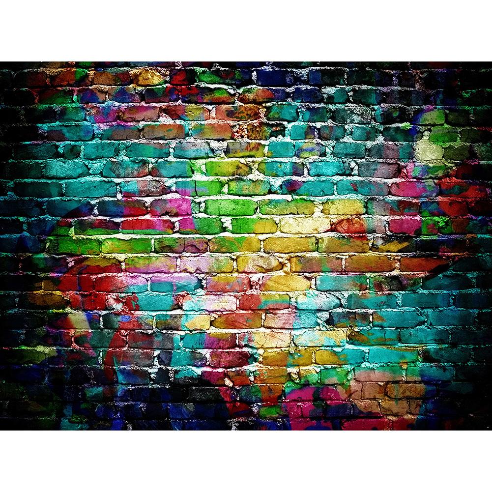 

Colorful Brick Texture Photography Background Cloth Plate Backdrop Decor, 1.5x2.1m, 501 Original