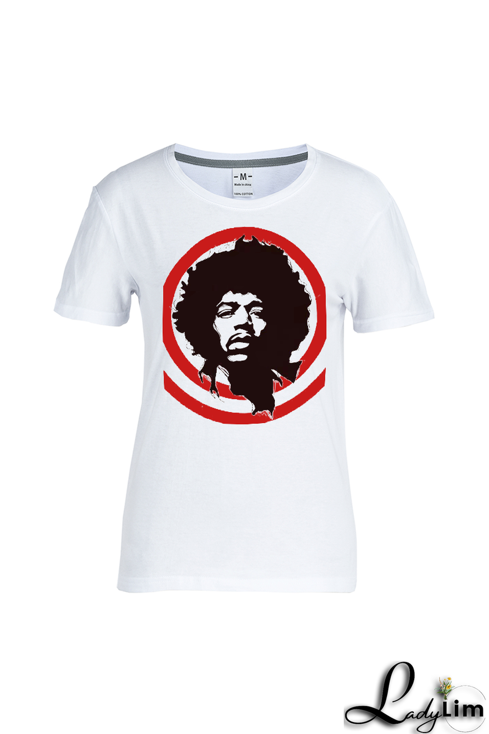 White Casual Street Print Patchwork O Neck T-Shirts