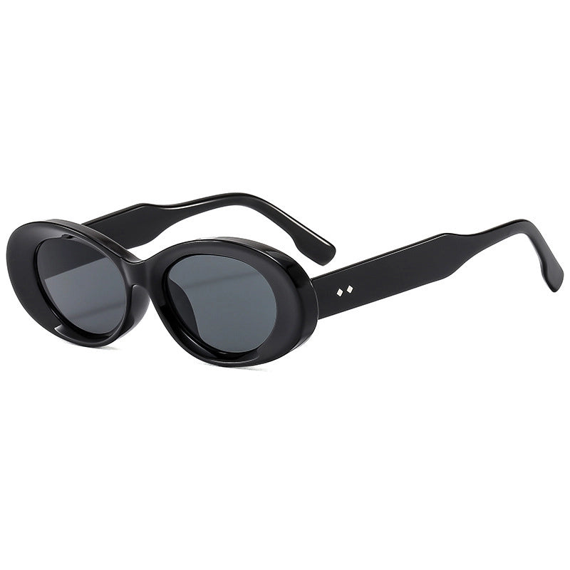 Basic Minimalist Geometric Ac Oval Frame Full Frame Women’s Sunglasses