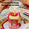 Diamond Painting Organizer Funnel Fit Round Containers Portable Drill Funnel 2.56x1.97in for DIY Craft Easy Transfer Tools (Red Gold)