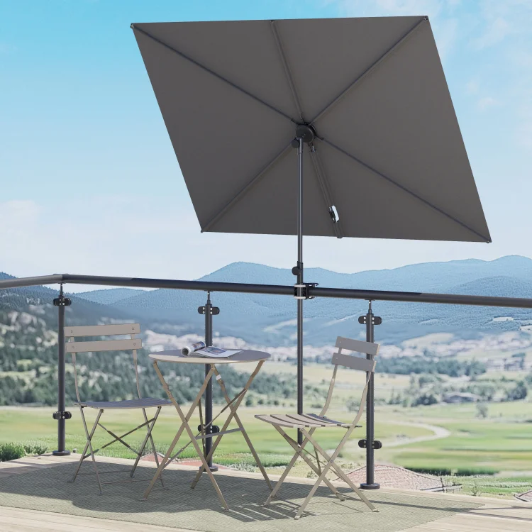 GRAND PATIO Outdoor JENA 6x4 FT Rectangular Flat Patio Market Umbrella
