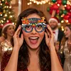 DIY Diamond Painting Christmas Glasses Frame No Lens 4pcs(Christmas Tree)