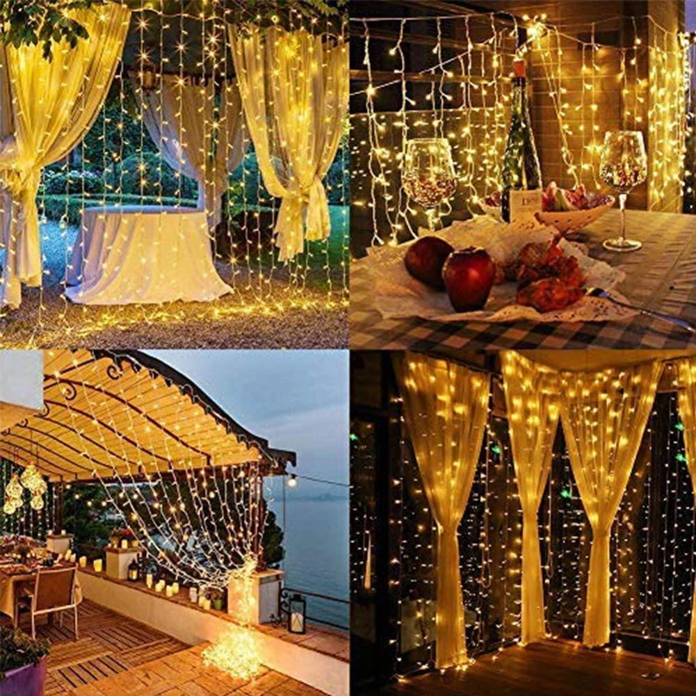 Solar Lamp LED String Lights Outdoor 8 Modes