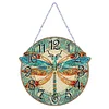 Diamond Painting Wooden Dragonfly Hanging Clock Kit