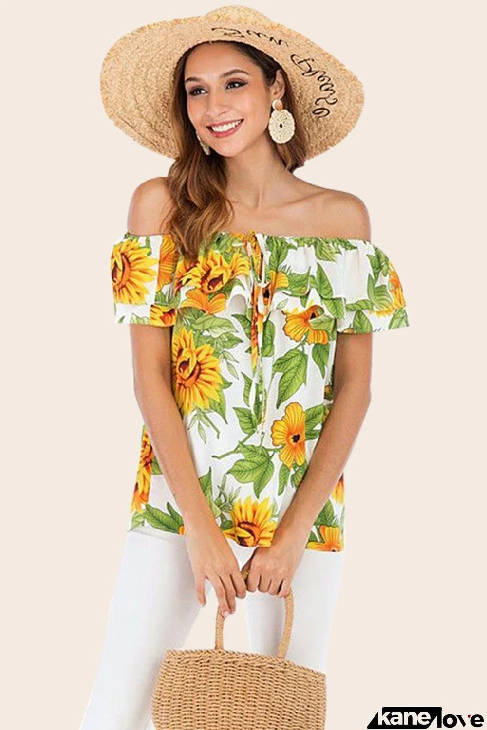 Floral Off-Shoulder Layered Blouse