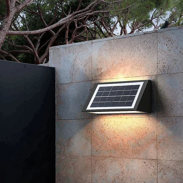 Minimalist LED Light Controlled Solar Bidirectional Lighting Outdoor Wall Light - Appledas