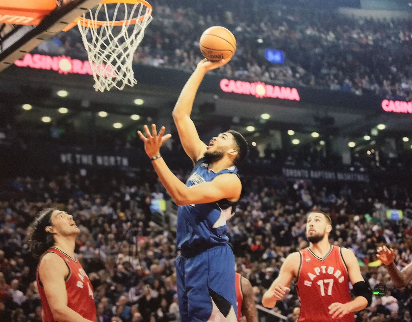 GFA Minnesota Timberwolves * KARL-ANTHONY TOWNS * Signed 11x14 Photo Poster painting PROOF F COA