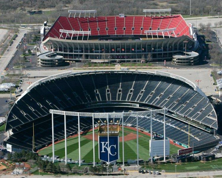 KANSAS CITY ROYALS & CHIEFS Stadiums Kauffman Arena 8 x 10 Photo Poster painting Print Man Cave